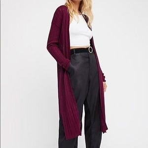 Free People Ribby Rib cardi / duster cardigan